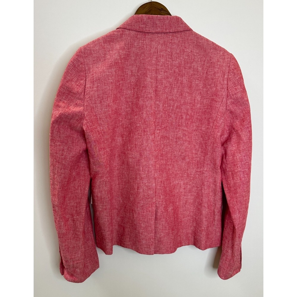 J.Crew Schoolboy Blazer Jacket Linen Blend Pink Rose Heather Women's Size 10 - Picture 10 of 11